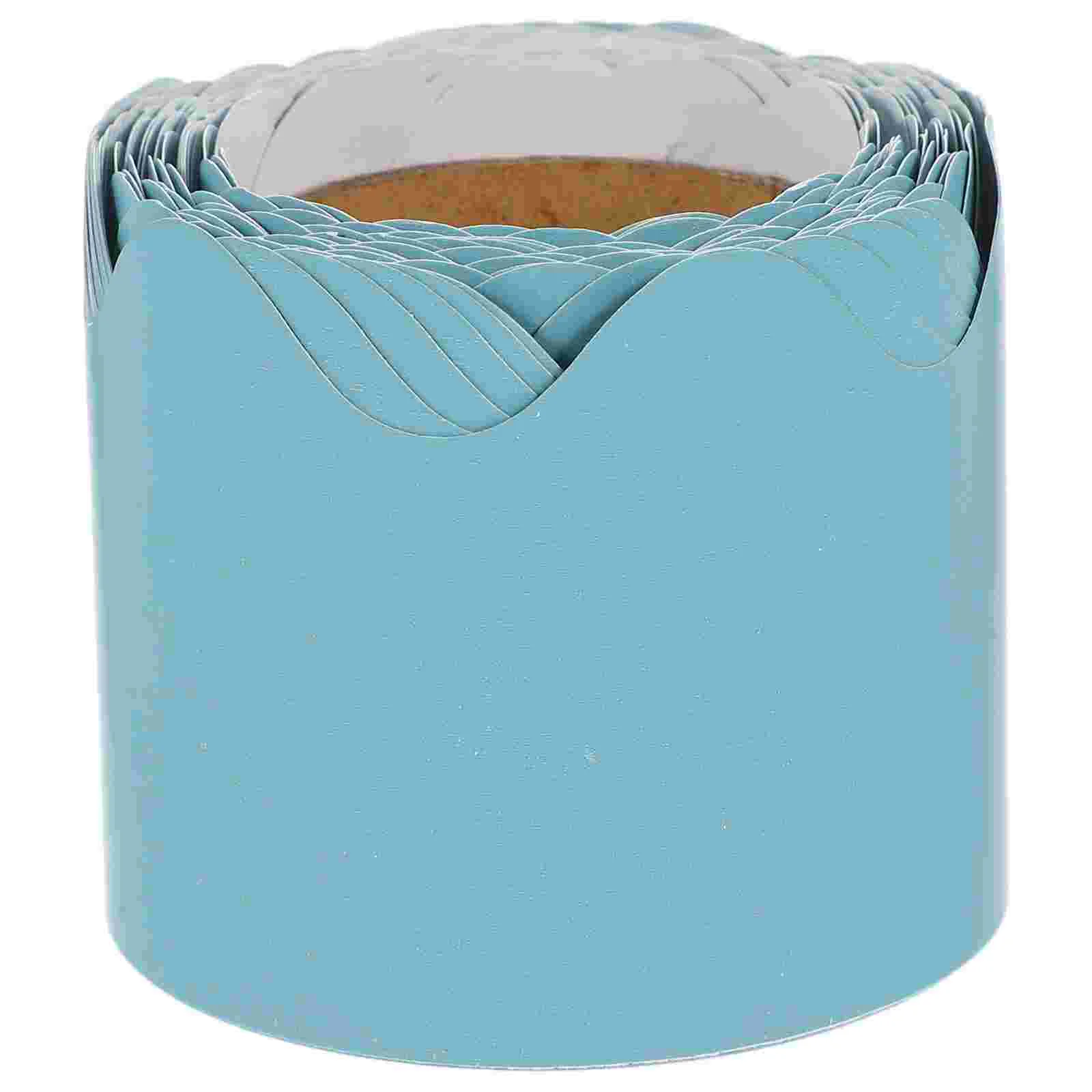 

Blue Ornaments Festival Border Paper Cartoon Trim Decorative Removable Bulletin Accessory Board