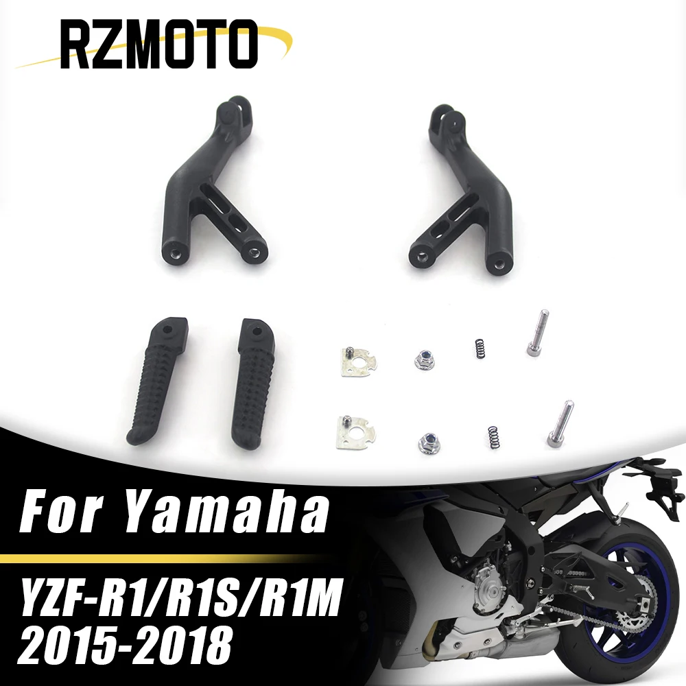 Motorcycle Parts Rear Foot Rests Pedal Bracket Assembly Kit For Yamaha YZF R1 R1S R1M YZF-R1 YZF-R1S YZF-R1M 2015-2018