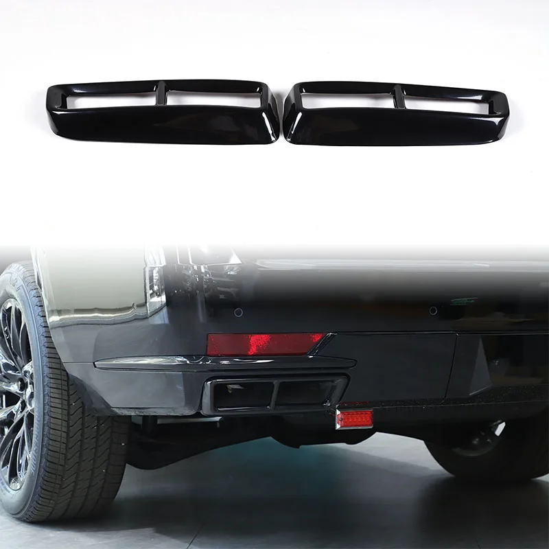 

Stainless Steel Gloss black/Silver For Cadillac Escalade 2021-2024 Car Muffler Exhaust Pipe Tail Cover Trim Exterior Accessories