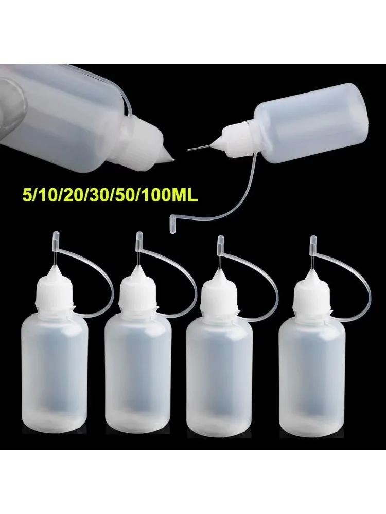 5 sztuk/zestaw 5/10/20/30/50/100ML Butelka z aplikatorem kleju z igłą do quillingu, DIY, scrapbookingu, narzędzie do prac papierowych — 2