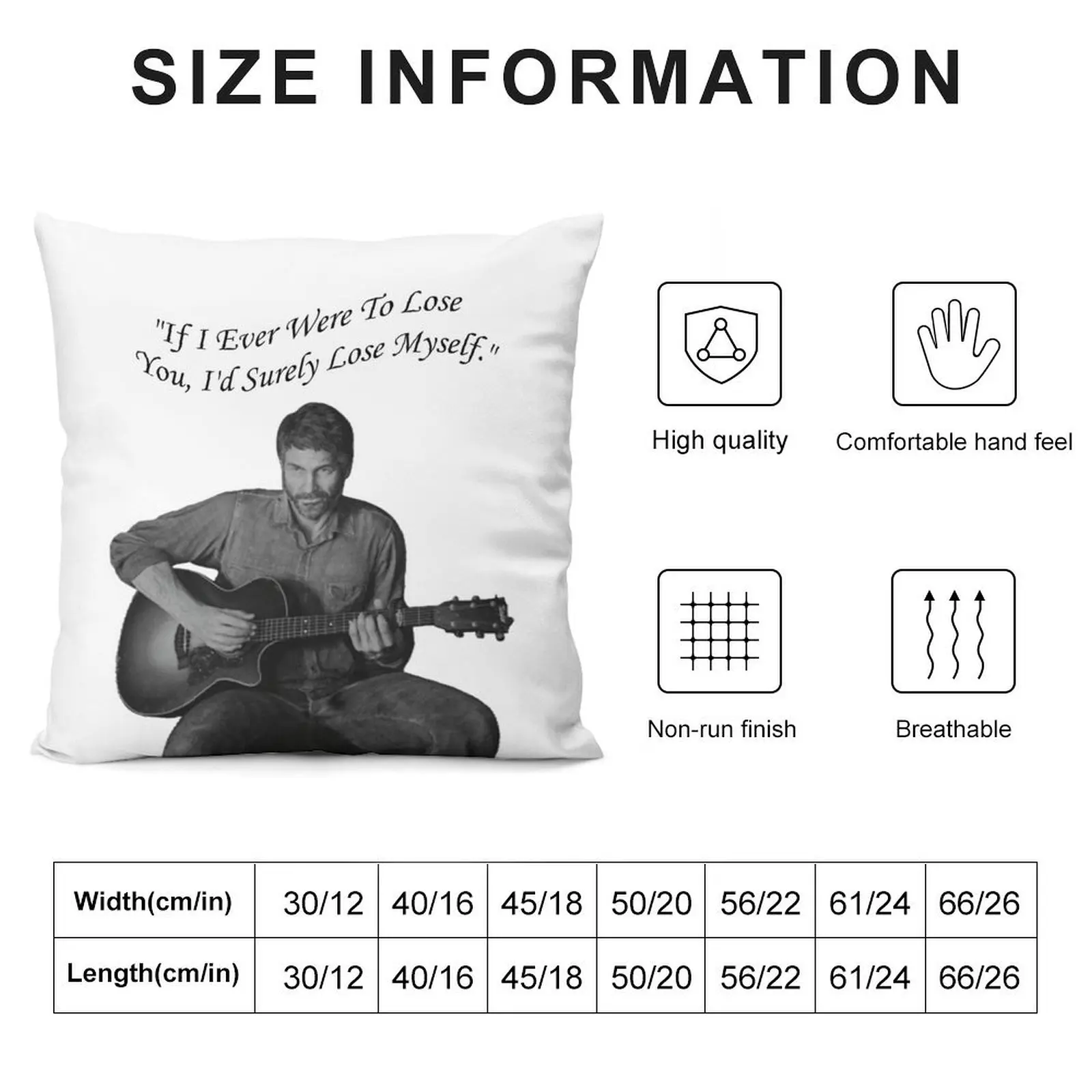 Joel (TLOU) If I Ever Were To Lose You Art Throw Pillow Ornamental Pillow Sofa Cushions pillow