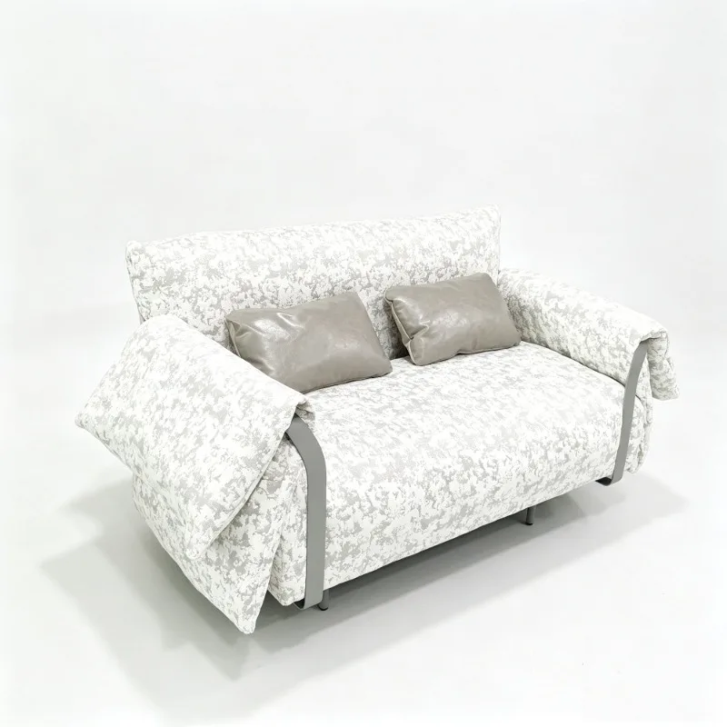 Nordic garden sofa, light luxury metal armrest outdoor sofa