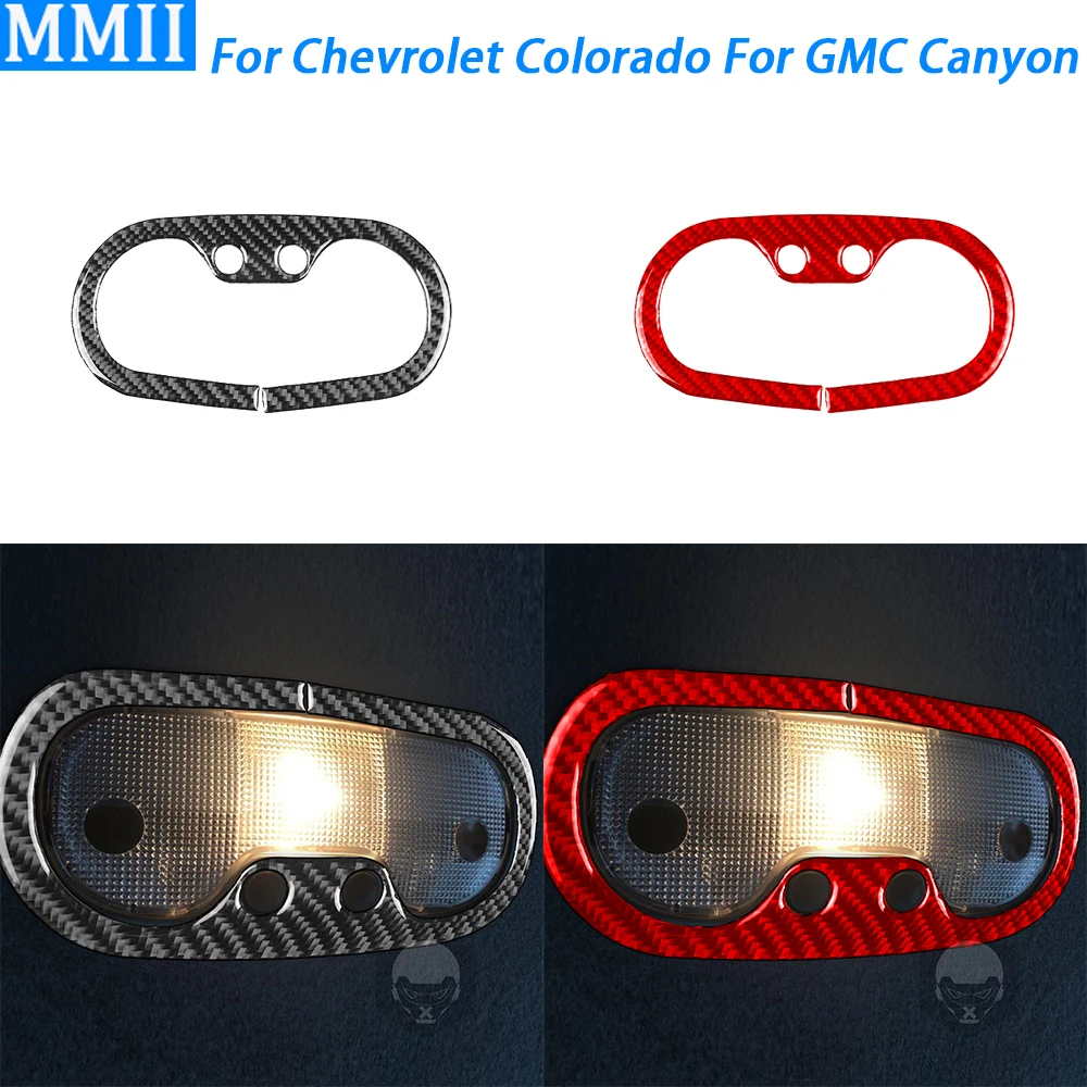 

For Chevrolet Colorado For GMC Canyon 2009-2012 Carbon Fiber Rear Doof Reading Lamp Panel Cover Car Interior Accessories Sticker