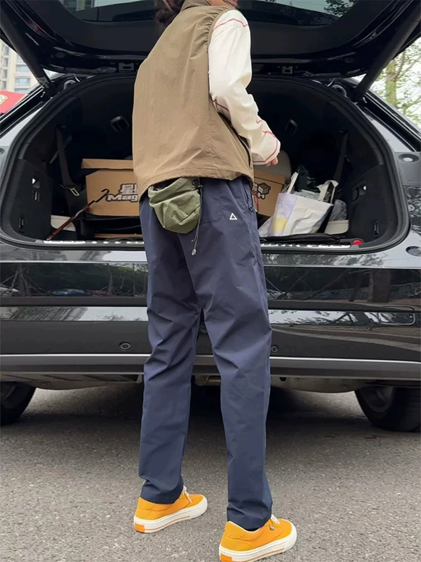 

Men's Straight Leg Workwear Trousers Outdoor Sports Climbing Waterproof Soft ell Fce Pants Autumn Seasonal Casual Pants