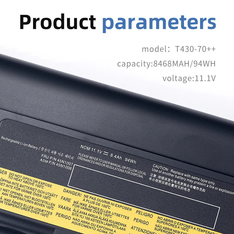 Nowa bateria do laptopa 11.1V 94Wh 45 n1007 45 n1011 dla Lenovo ThinkPad T420i T420 T430 T530 W510 W520 L430 L530 W530 W530I E420 — zdjęcie produktu 5