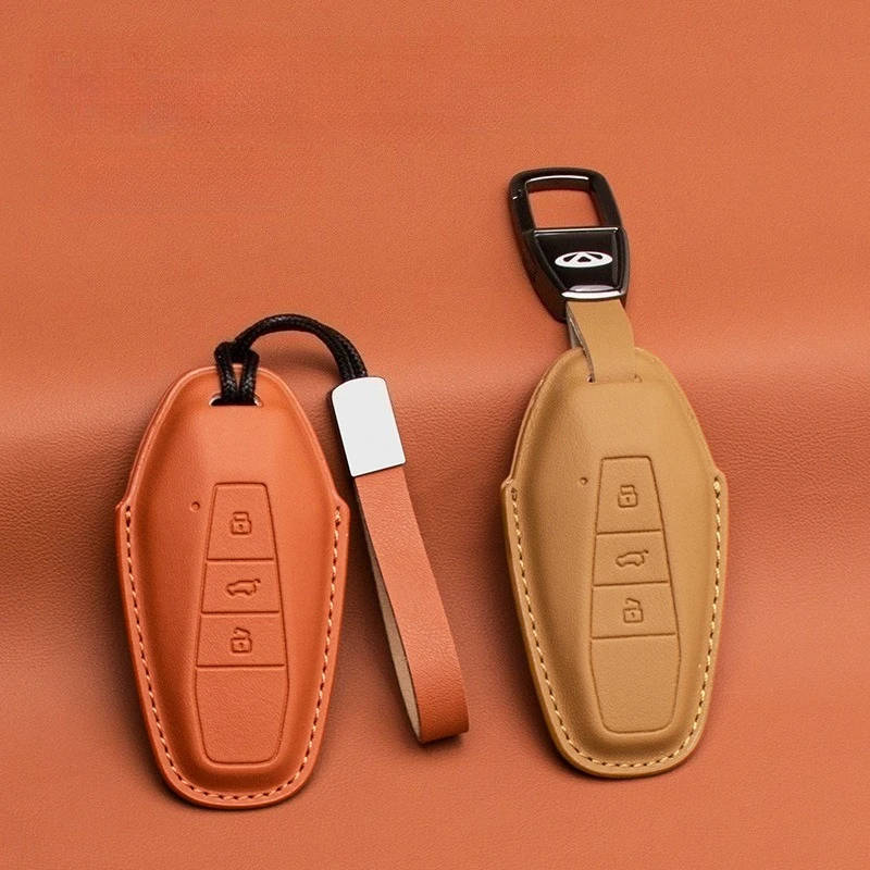 

Чехол для автомобильного ключа, сумка для Chery ICAR 03 2024, автомобильный брелок, защитный чехол для ключей, кожаные аксессуары для интерьера