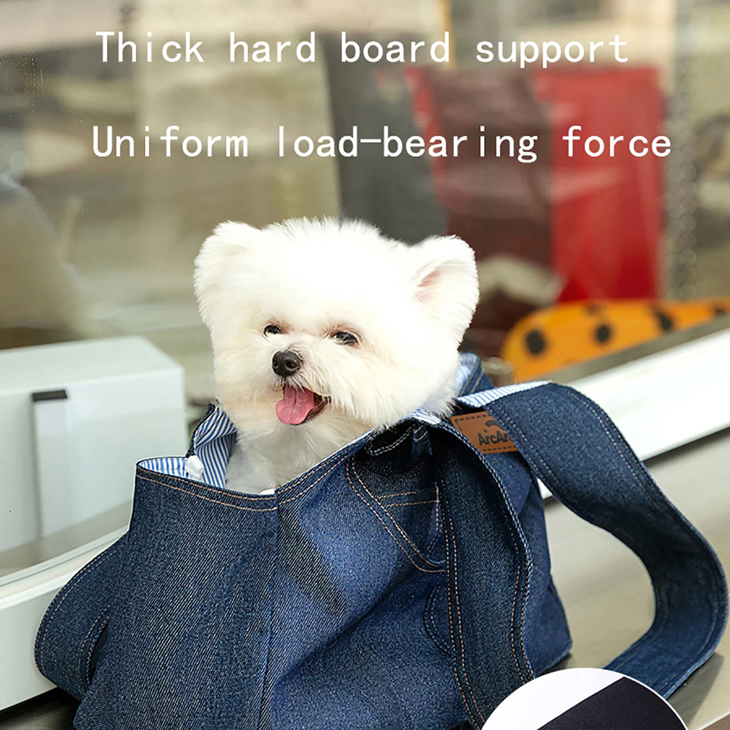 Cowboy Pocket Dog Out Bag Carry Handbag Crossbody Shoulder Bag Teddy Cat Bag Pet Bag Kitty Teddy Panda Open Design Outdoor