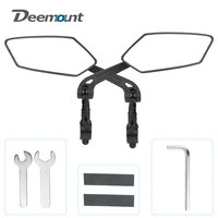 2PCS Motorcycle Bike Mirror Handlebar Mount Mirror Left Right Big Hand Use Bicycle Rearview Mirror Reflector Scooter Accessories