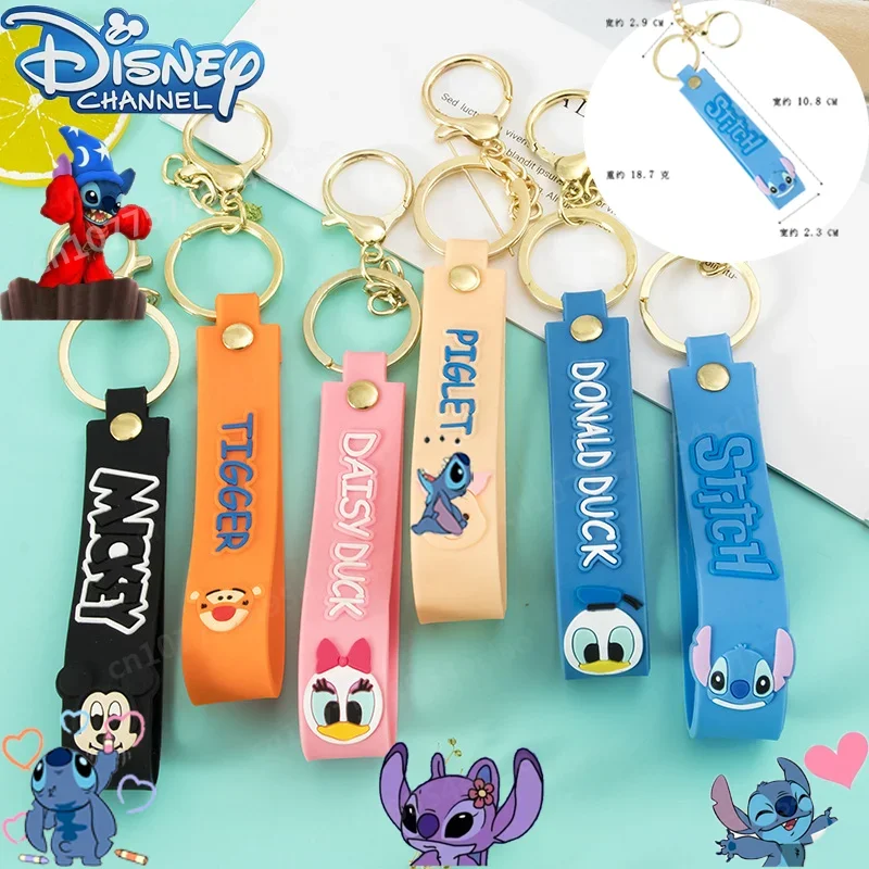 

New Disney Stitch Keychain Plush Action Figure Pendant Buckle Mickey School Bag Accessory for Kids Create DIY Gift Wholesale