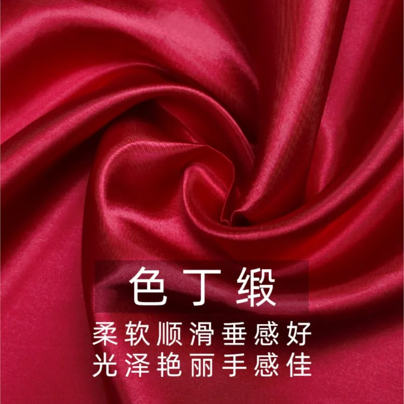 Satin Fabric Gift Box Lining Cloth Silk Red