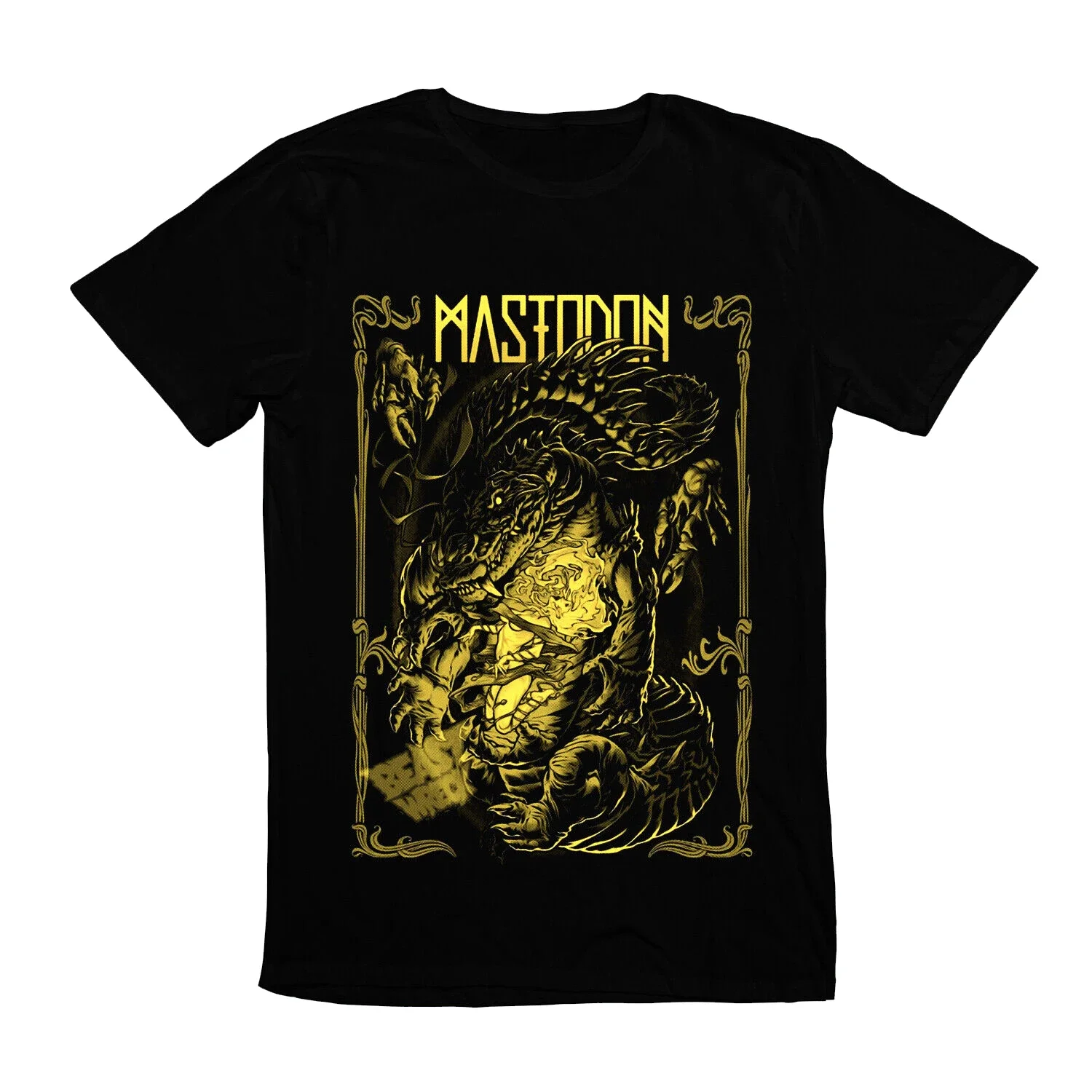 

American Heavy Metal Music Mastodons Band Dragon Performance Rock Tee T-Shirt