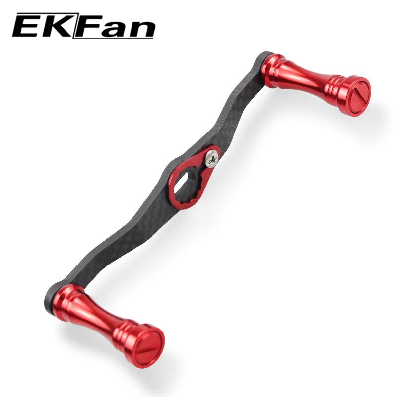 EKfan Alloy Aluminum Knobs Baitcasting Reel Fishing Accessory DAI&SHI Of 105MM Carbon Fiber Fishing Reel Handle