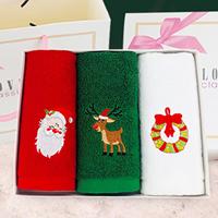 Christmas bath Towel Funny Christmas Dish Towels 3X Decorative Christmas Hand Towels Creative Absorbent bathroom