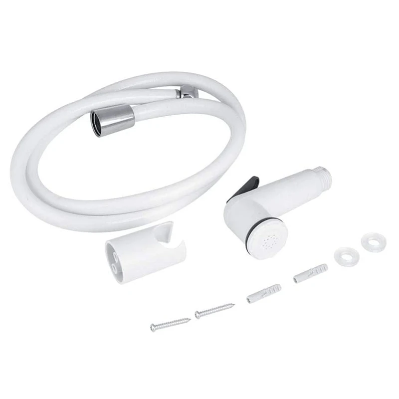 Bathroom Toilet Bidet Hand Shower With Hose Kit Dog Bath Sprayer Universal Adapter Holder Mount For Wall