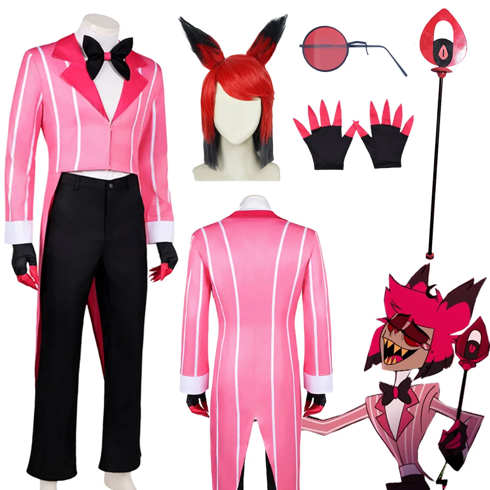 فانتازيا ألاستور تأثيري الملابس الباروكات العين نظارات التلفزيون الجحيم نزل Disfraz زي الكبار الرجال النساء هالوين كرنفال ملابس للحفلات #1