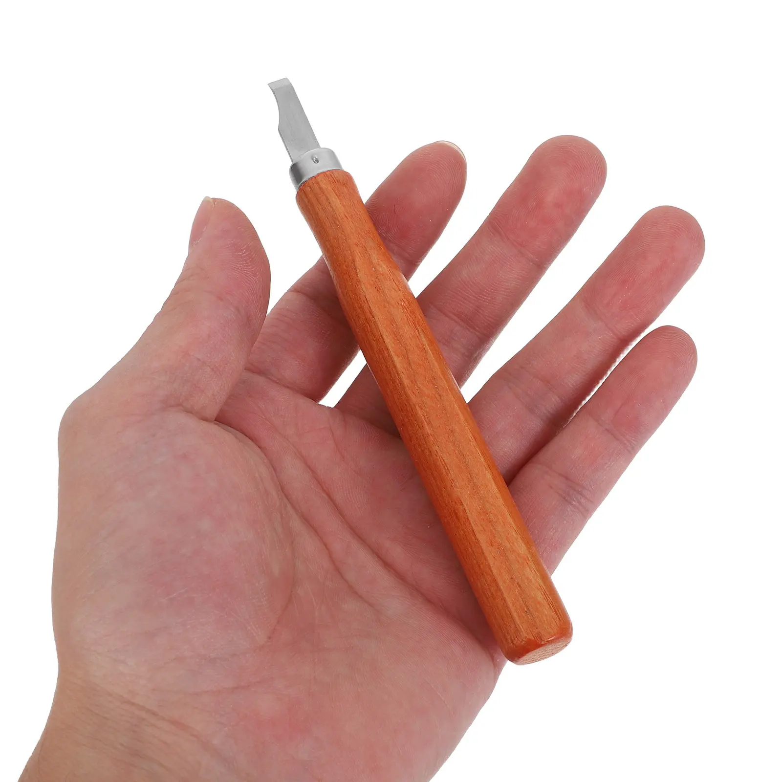 

1Set Wood Carving Knife Set Imitation Rosewood Handle Ergonomic Detail Carving Tools for Wood Sculpting Modeling Whittling