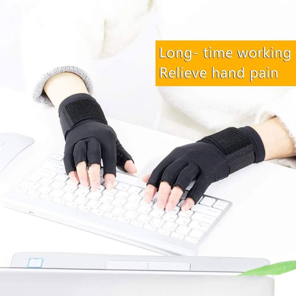

Fashion Breathable Silicone Non-slip Gloves Strappy Copper Fiber Half-finger Gloves Wear-resistant Bike Gloves Riding