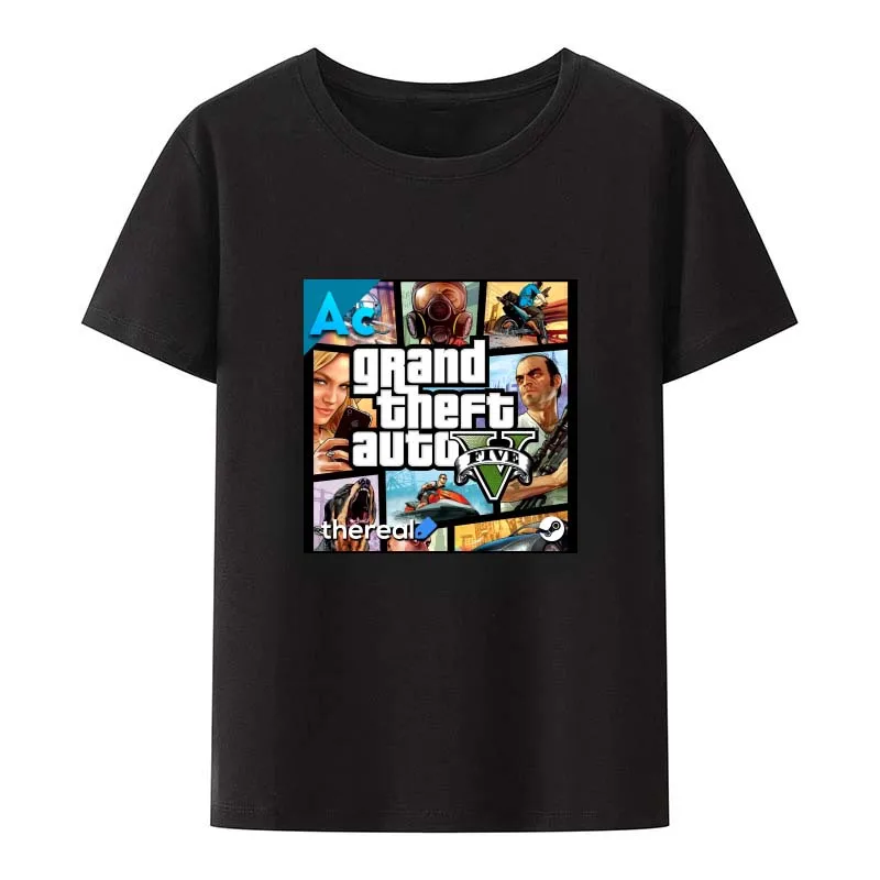 Grote Diefstal Auto Vice City T-Shirt Grand Diefstal Auto 5 Videogame 4 Trilogie V Online 6 Tshirt Voor Man San Andreas Liberty City