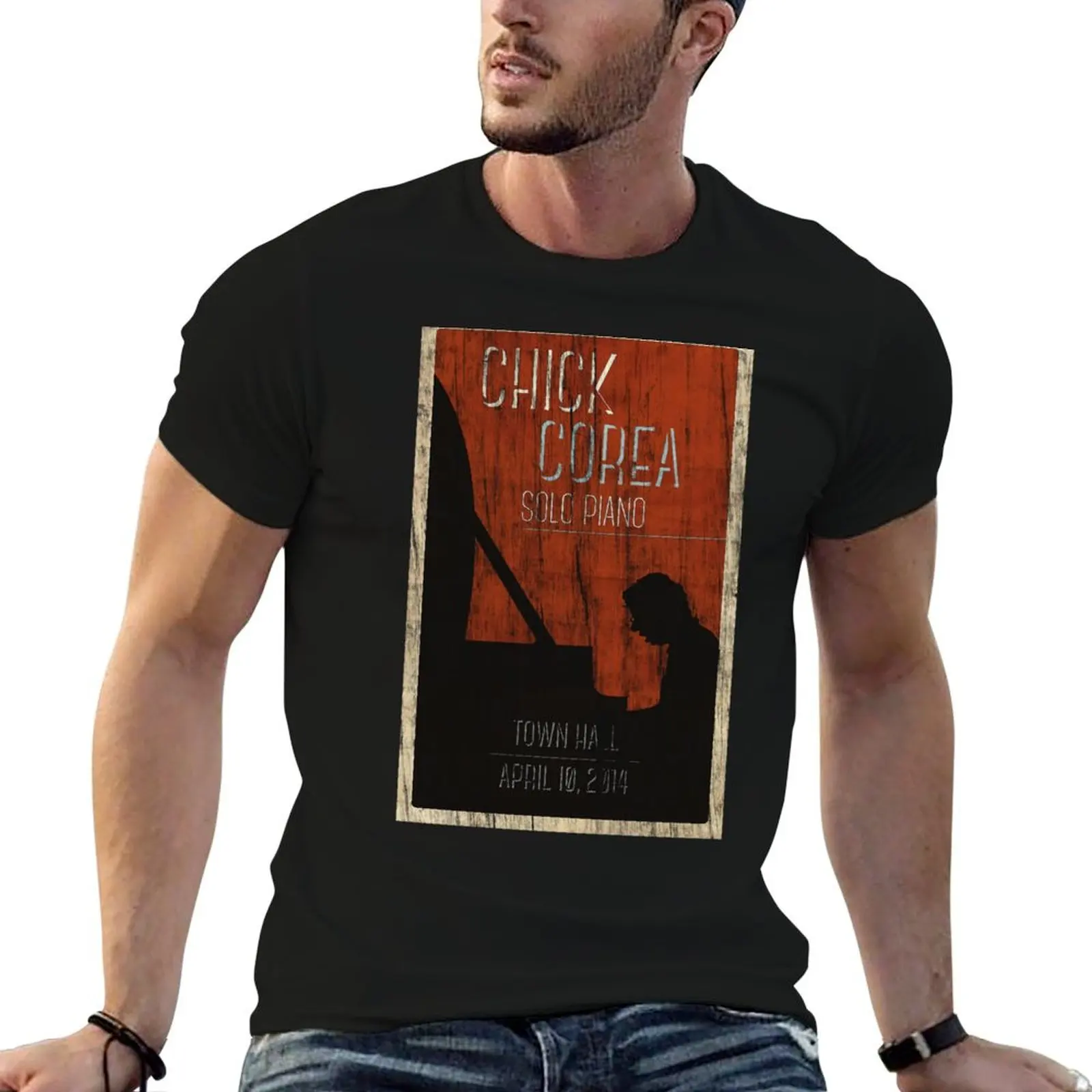 Chick Corea Solo Piano Vintage T-Shirt Construction Work Tee Shirt