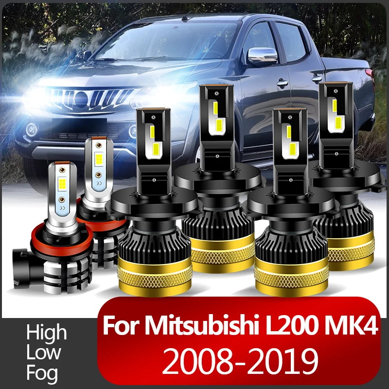 

2PCS 30000LM Canbus For Mitsubishi L200 MK4 2008-2019 LED Headlight Bulbs H4 High Beams Low Beams H11 Fog Lamp Car Accessories