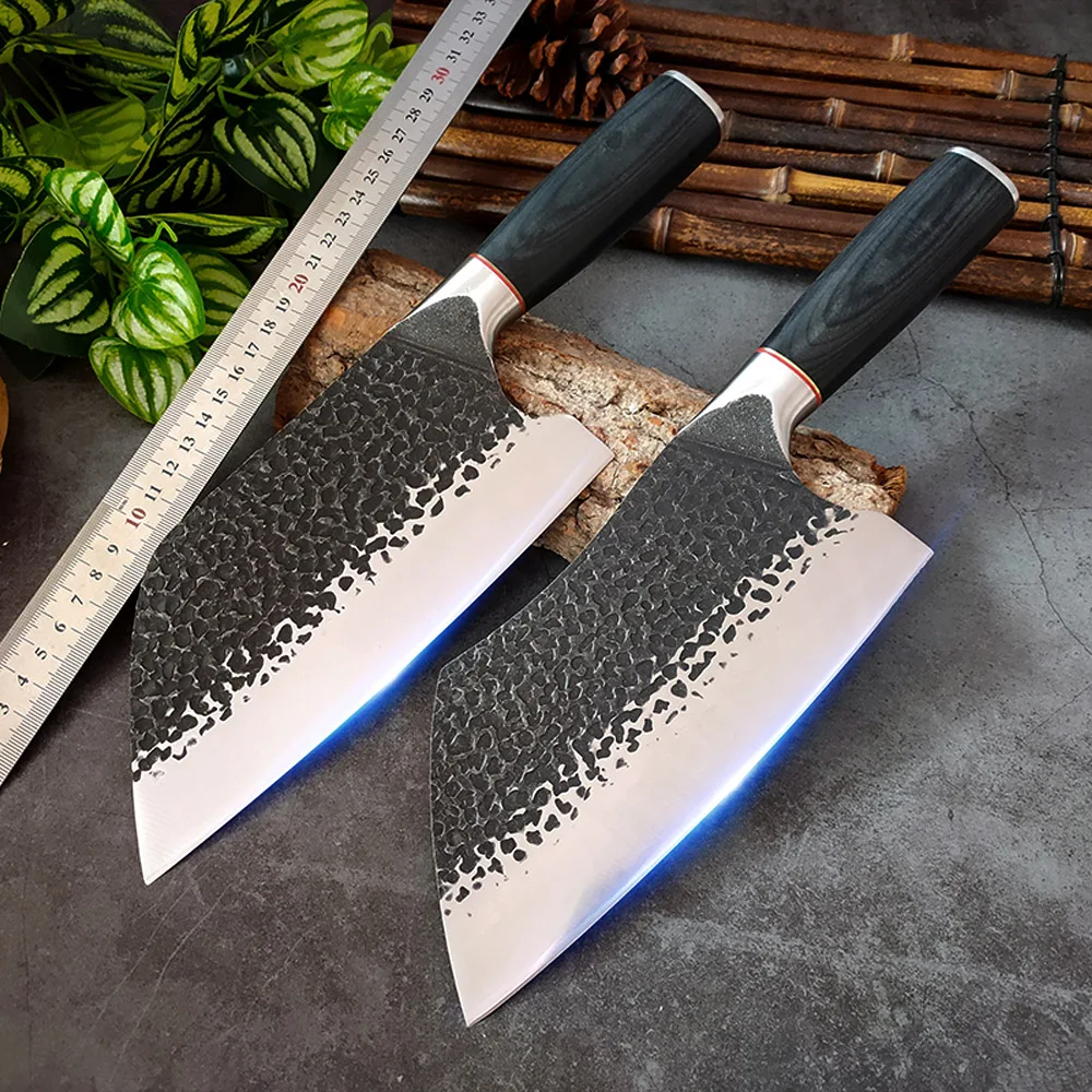 

Chef Butcher Knife High Carbon Steel Handmade Forged Bone Chopping Knife Meat Slicing Cleaver Chef Kitchen Machete Accessories