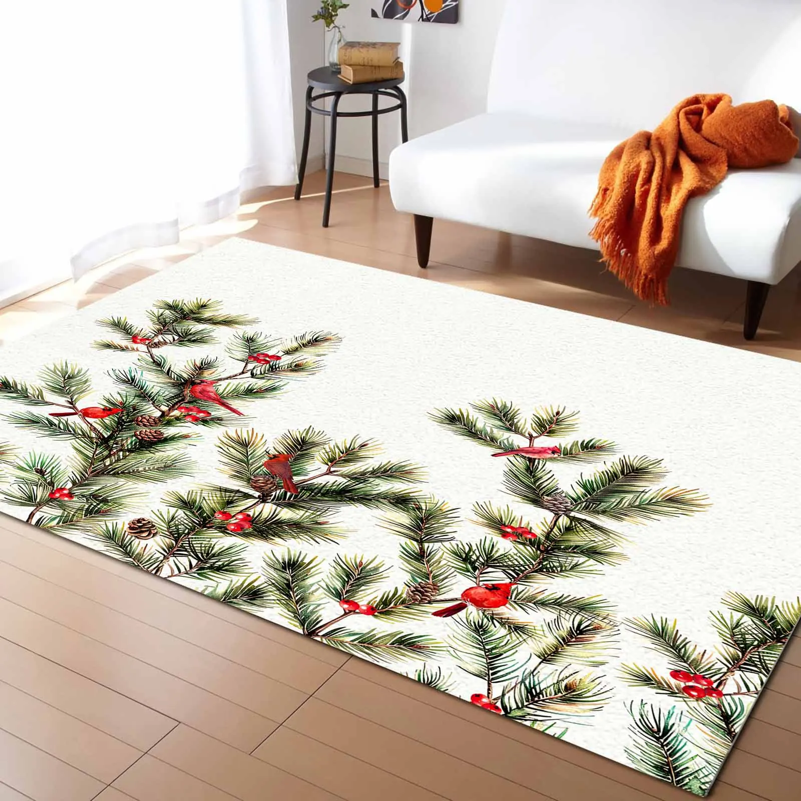 Christmas Pine Needle Jam Living Room Floor Mat Children's Room Bedroom Bedside Carpet Kitchen Door Mat