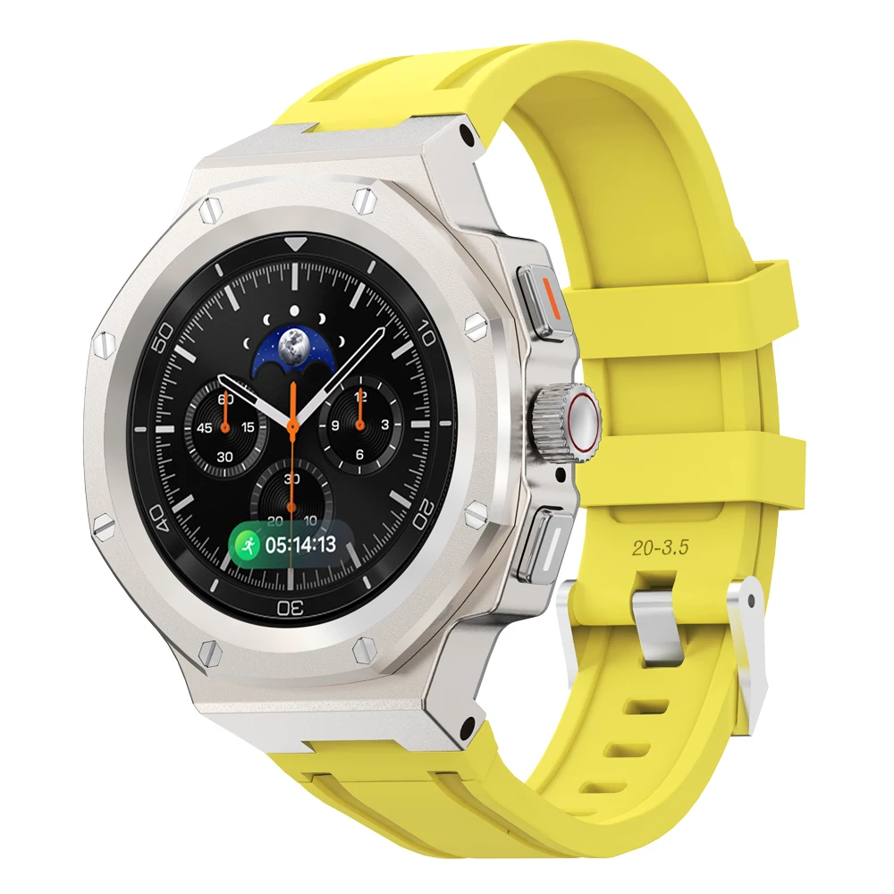 Luxus-Modifikations-Set für Samsung Galaxy Watch 9 8 40 44mm/8 Classic 46mm Silikonarmband+Metallgehäuse für Galaxy 8/8 Classic – Detail 29