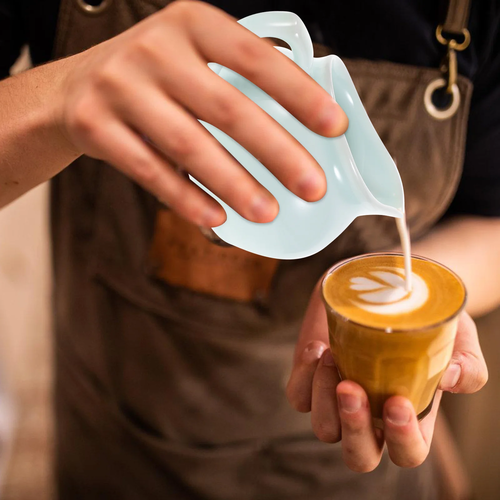 

Ceramic Milk Pitcher Small Lightweight Milk Jug for Coffee Cream Syrup Sauce Dispenser Ceramic Cup Pitcher for Sauce