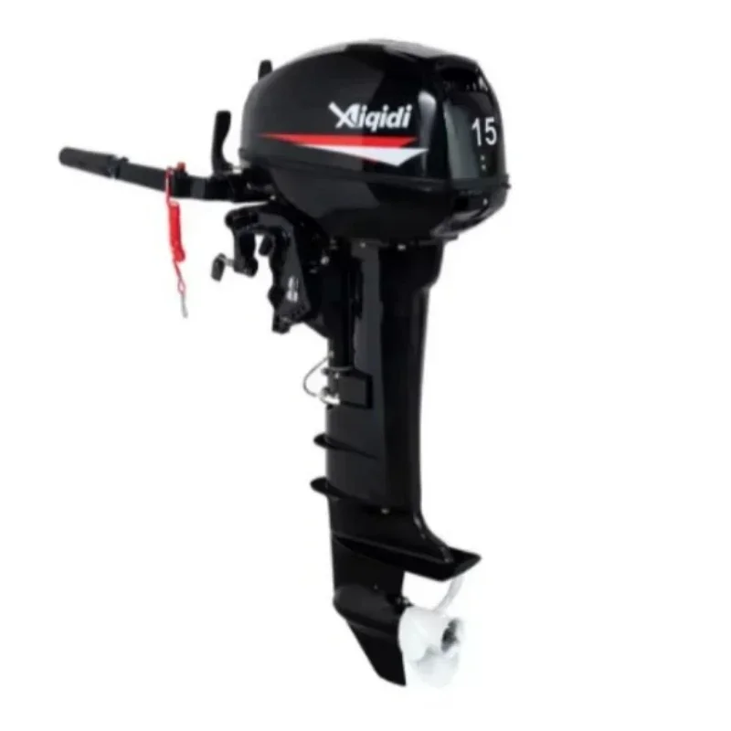 2-stroke 15HP Outboard Motor Tiller Control Boat Engine T15 24L Tank Water Cooling System 2 Cylinders