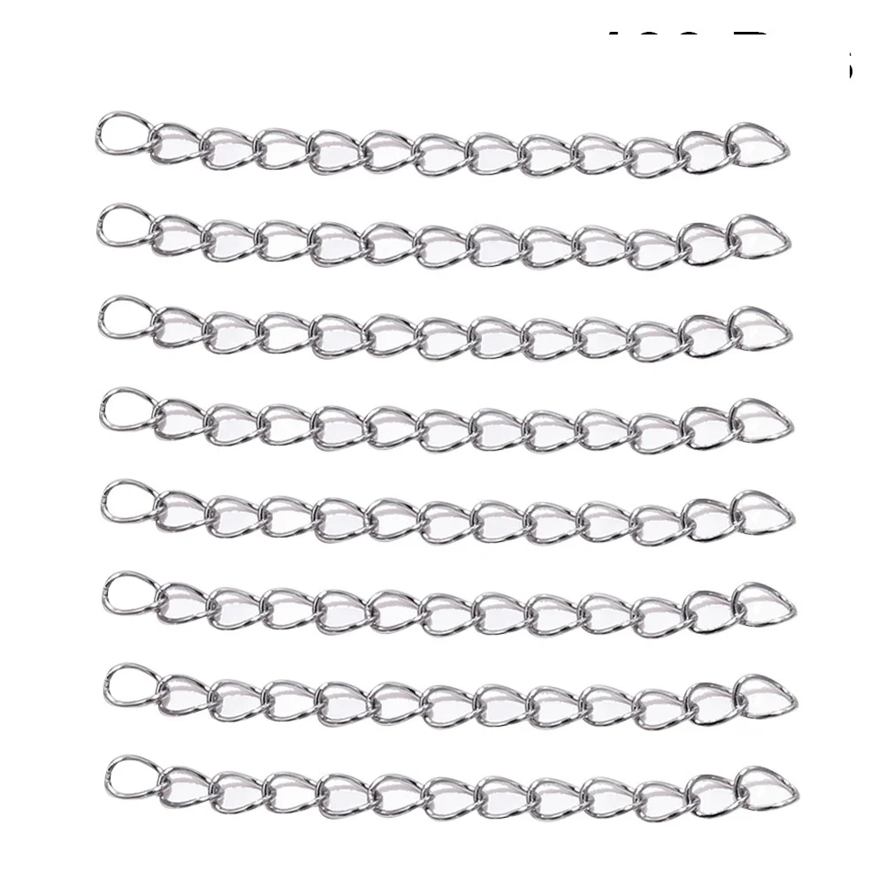 

100Pcs 7cm Stainless Steel Jewelry Making Chains Durable Non-Fading Perfect for Necklace Bracelet DIY Jewelry Making Chains