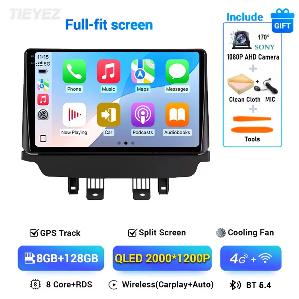 Android 15 Voor Mazda CX-3 DK Mazda 2 DJ 2014-2023 Multimedia Speler Radio Stereo Head Unit GPS Navigatie 4G WIFI BT DSP DVD