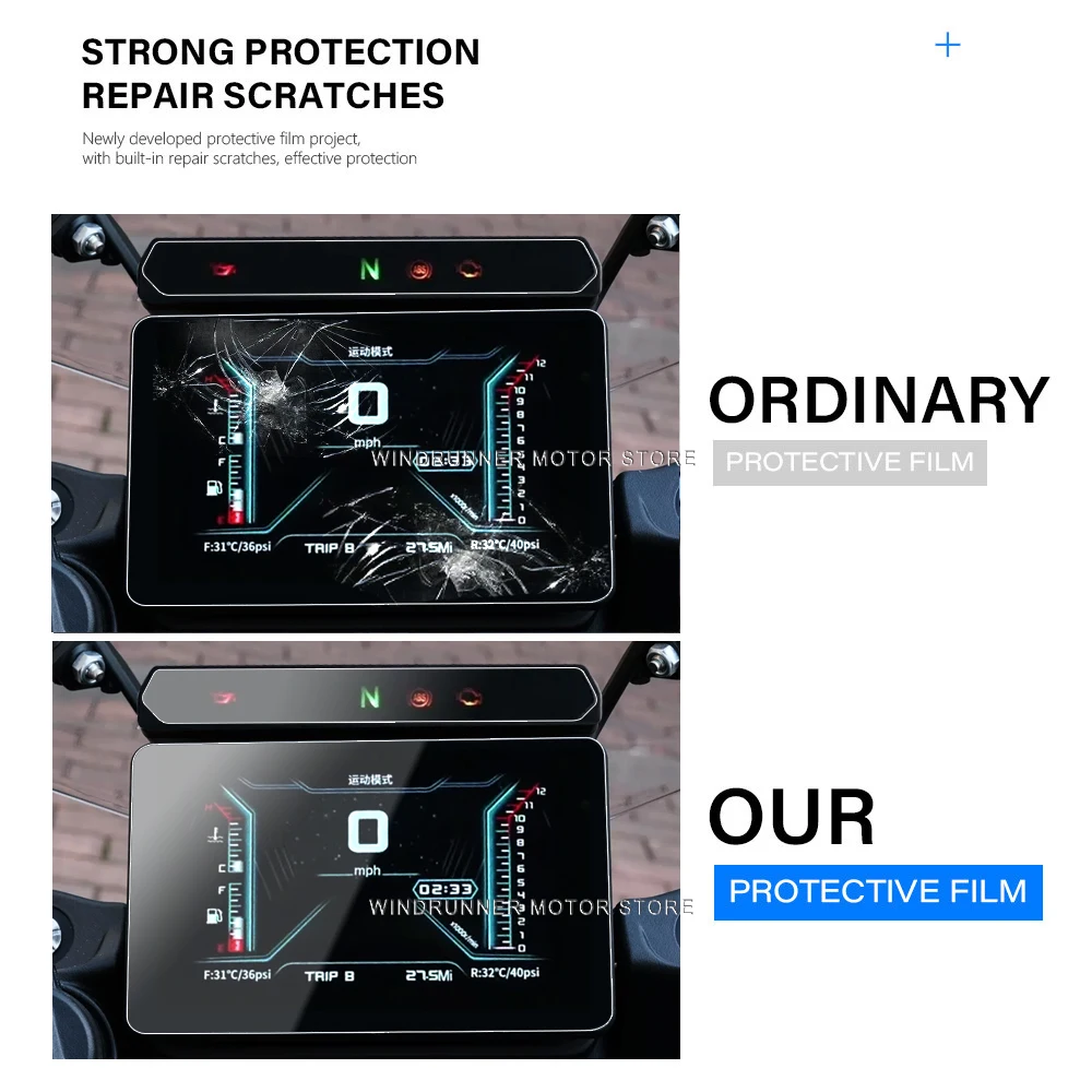 Für benelli trk 702x trk702x trk702 x 702x2023 motorrad kratz cluster bildschirm hd instrumenten schutz folie