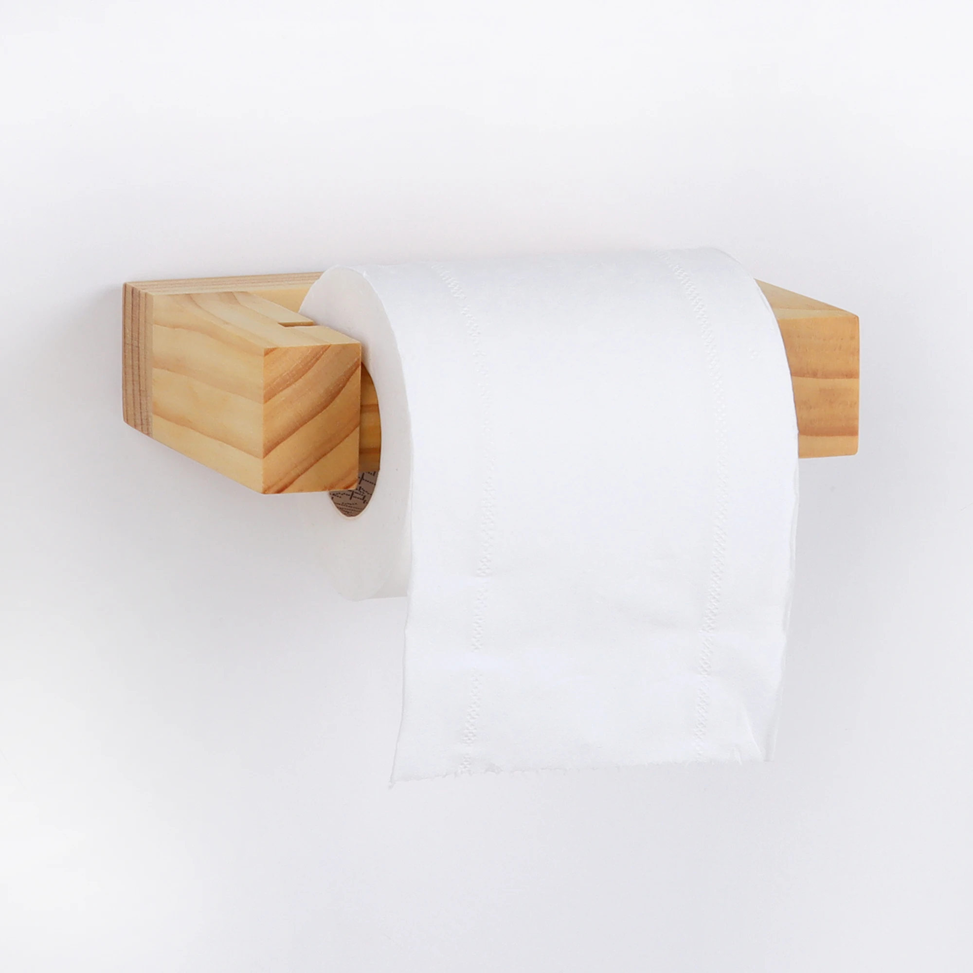 Soporte para papel de cocina cuadrado sin perforaciones de madera, accesorios de baño, soporte para papel de cocina, portarrollos de papel higiénico