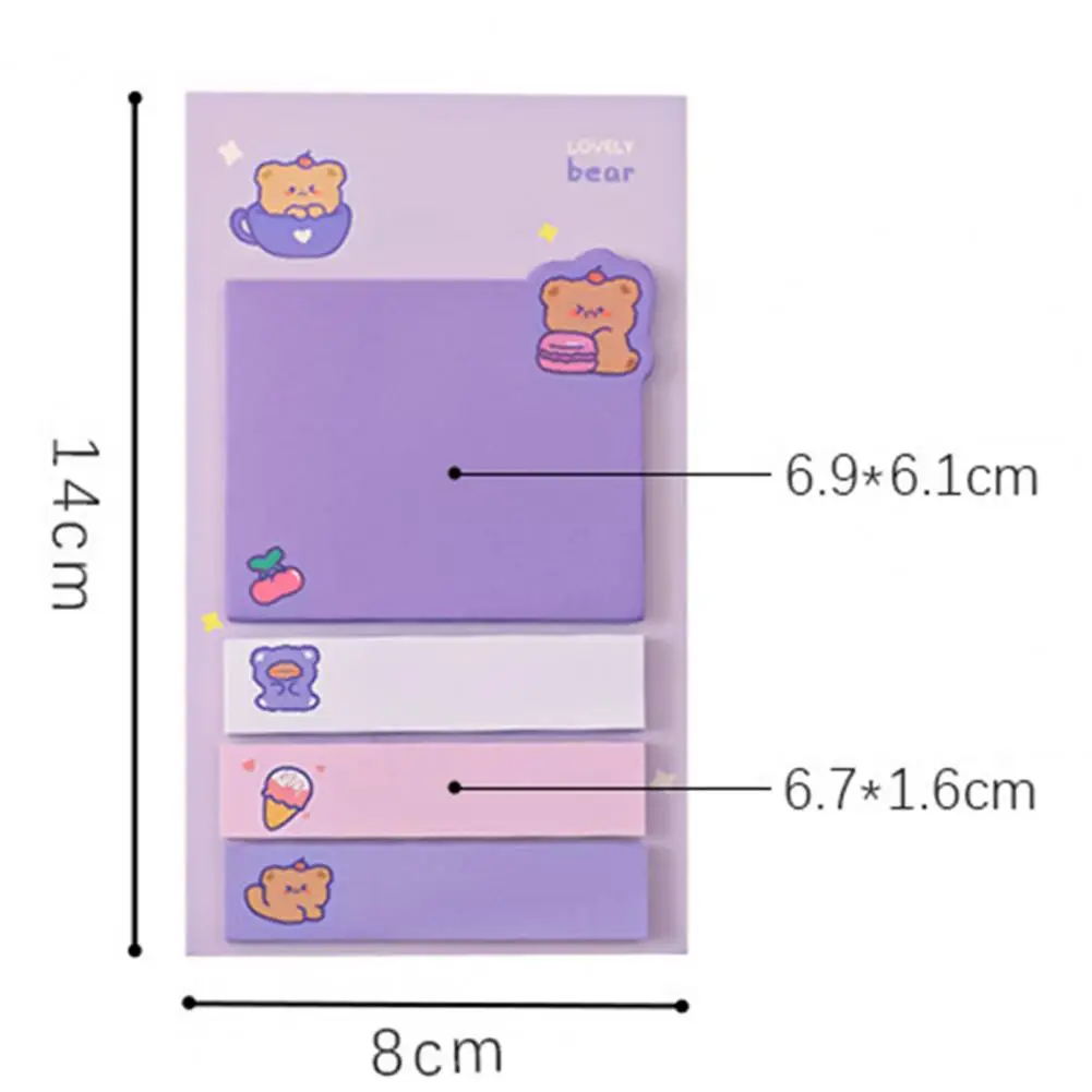 Kawaii Cartoon Animal Index Sticker, Notepad Adesivos, Índice Adesivos, Memo Pad, Artigos de papelaria, Cor brilhante