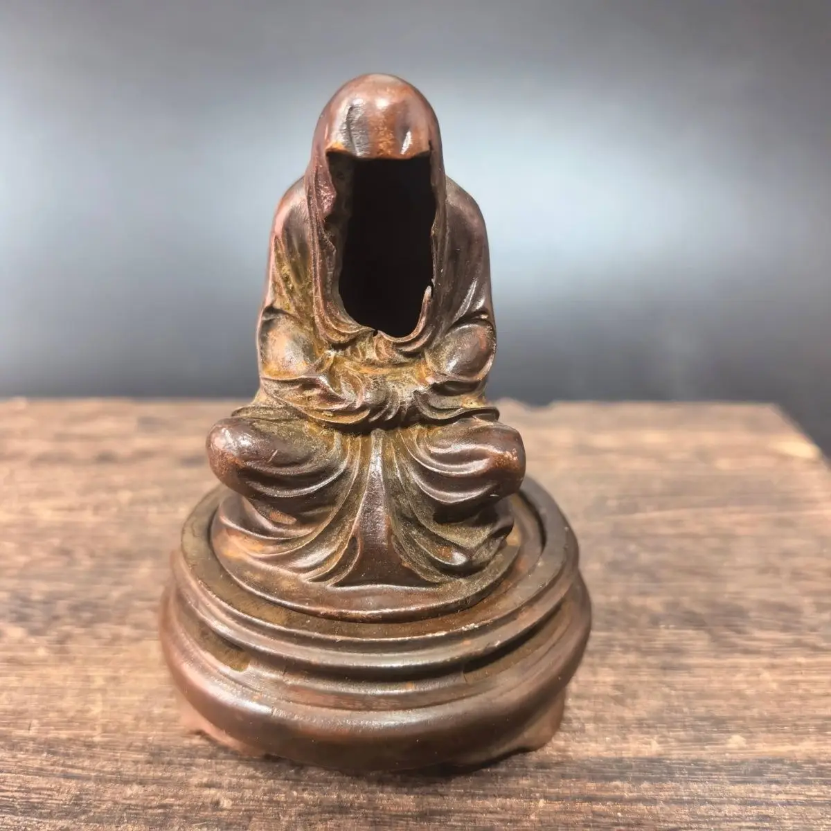 Antique Alloy Zen Phaseless Buddha Aromatherapy Burner Ornament Household Indoor Tea Ceremony Sandalwood Agarwood Burner Aromath