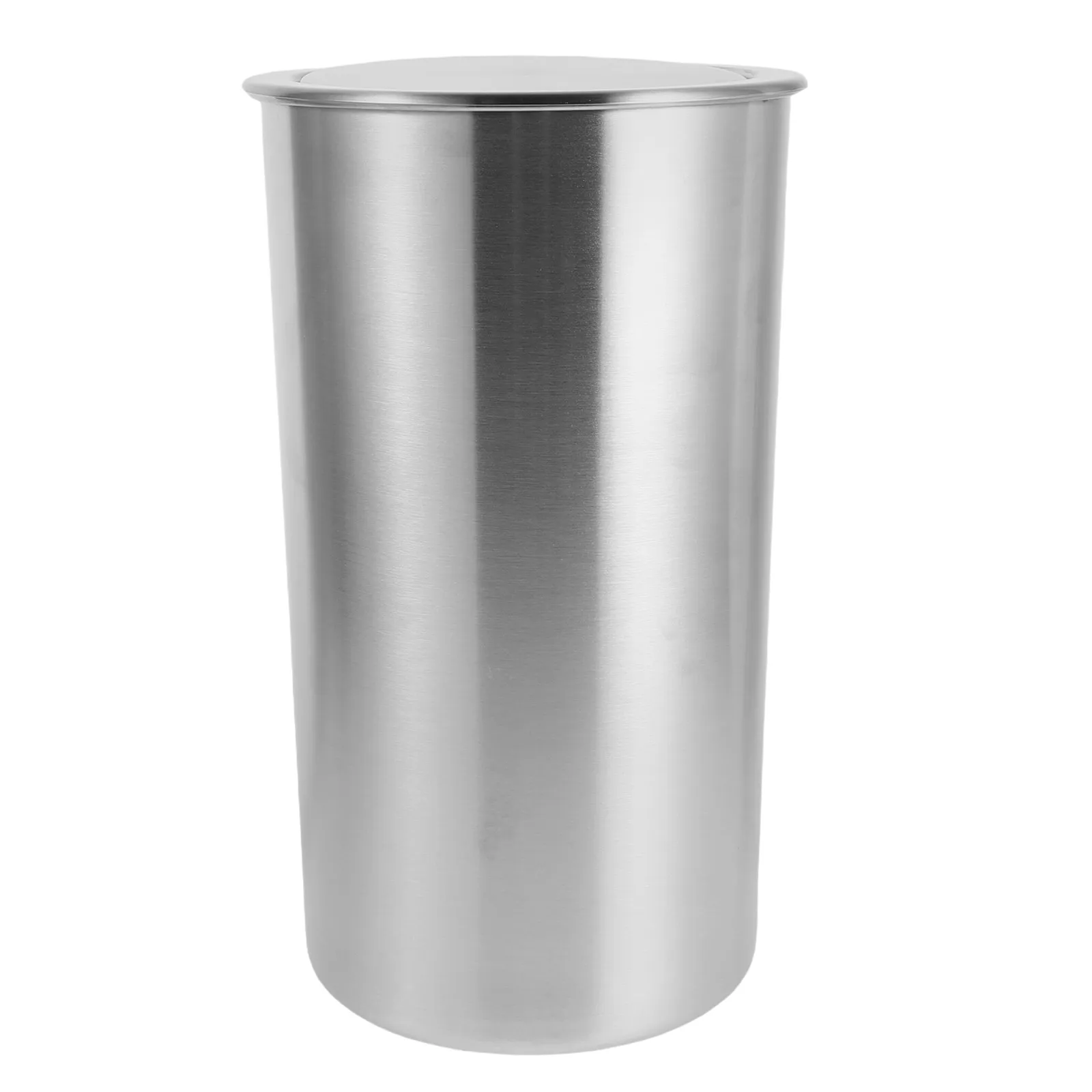 

5.5L Countertop Built-in Stainless Steel Kitchen Trash Can Embedded Round Swing Lid Garbage Bin Cabinet Built-in Garbage Can