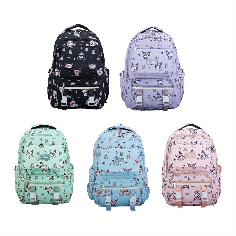 Sanrio Kuromi fashion backpack popular large capacity women's school bag