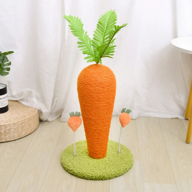 

Carrot for Cat Scratcher Kitten Scratching Post Save Furniture with Durable Sisal Tree Entertainment for Small Sized D08D