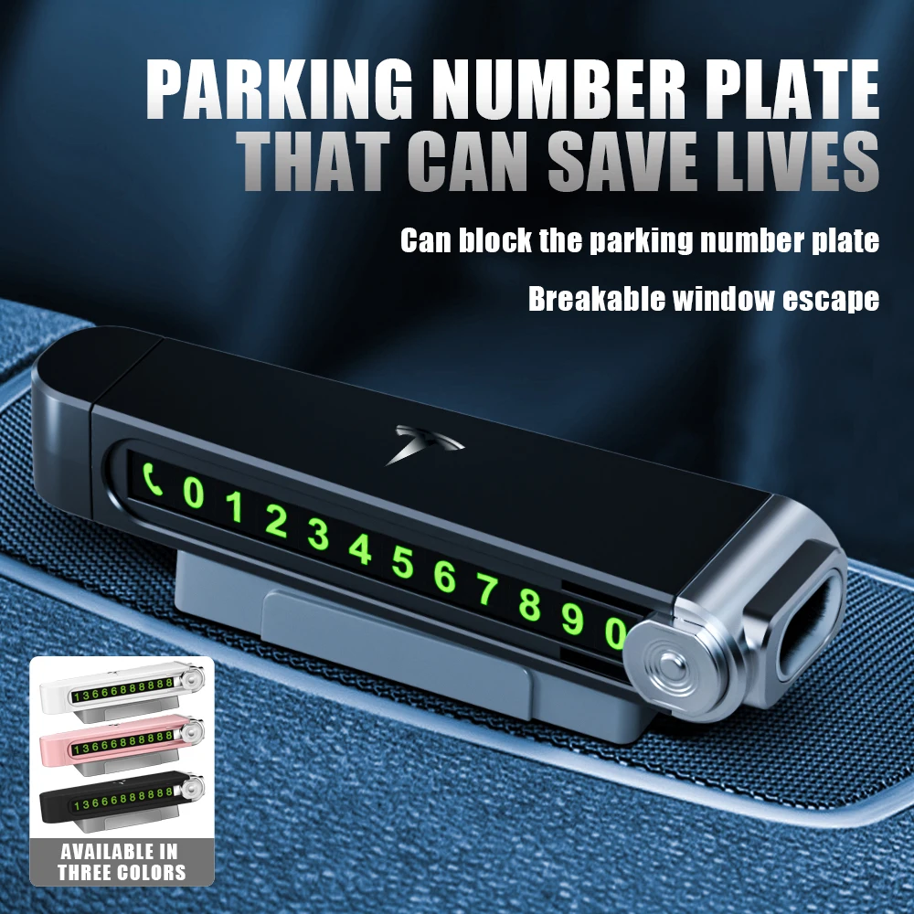 Cepillo de limpieza de placa de matrícula de coche 3 en 1, martillo de seguridad para ventana para Tesla Model 3 Y S X Roadster Cybertruck Juguete WYE