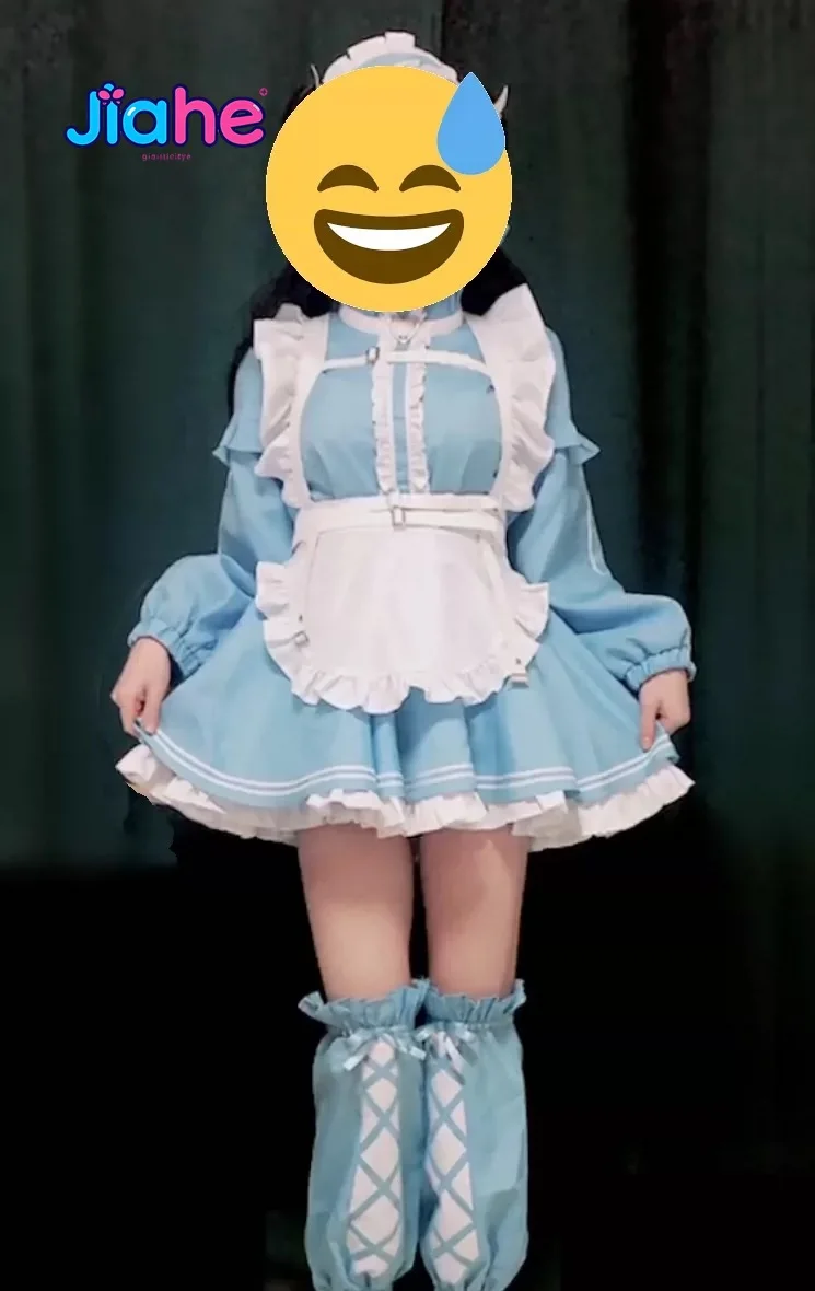 

Mayuzumi Fuyuko THE IDOLM@STER SHINY COLORS Cosplay Costume New Girl Sweet Blue Lolita Dress Halloween Party Sand Uniform