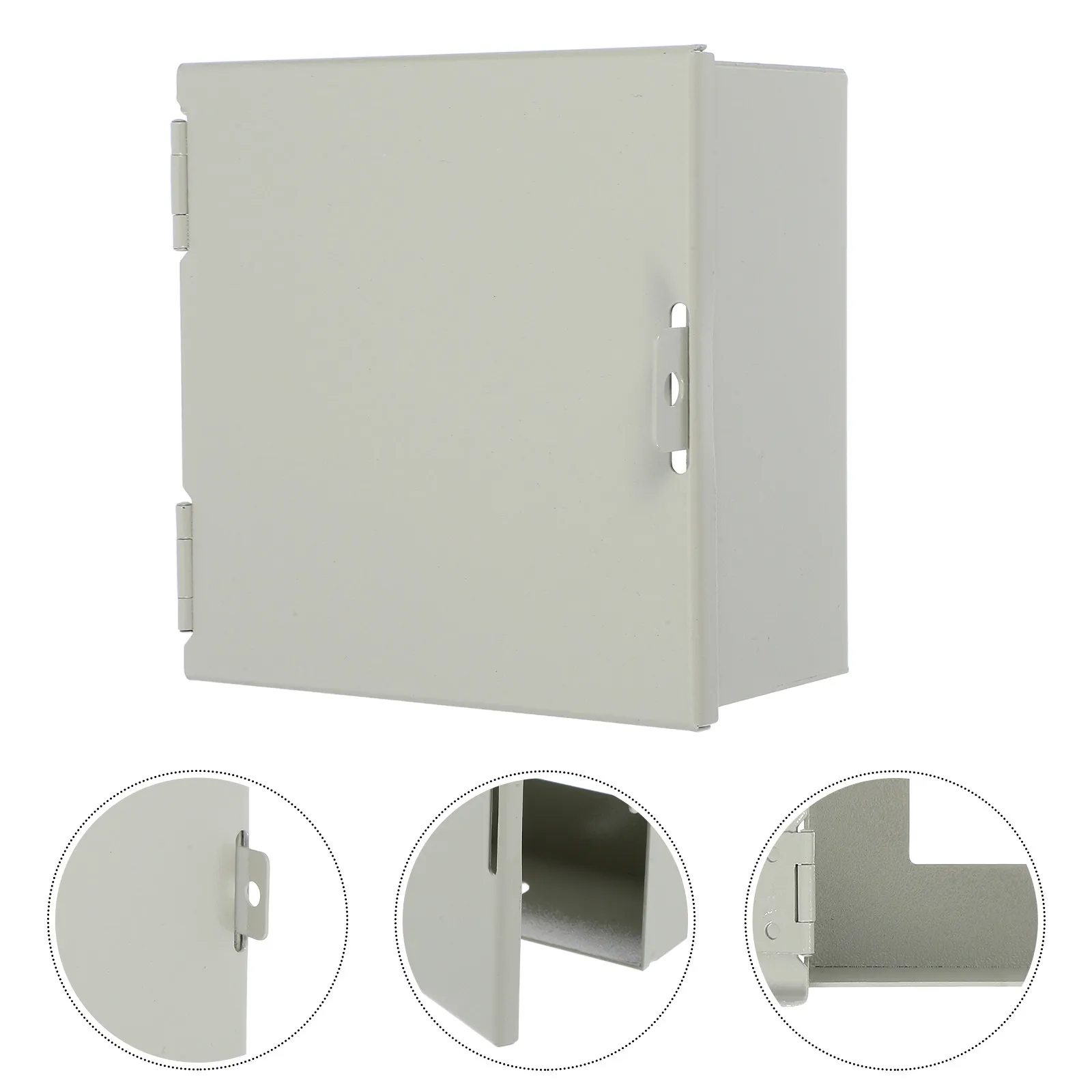 

Lockable Wall Socket Cover 4.8x4.7x2.8 Recessed Metal Electrical Outlet Protector Heavy Duty Protective Socket Case Waterproof