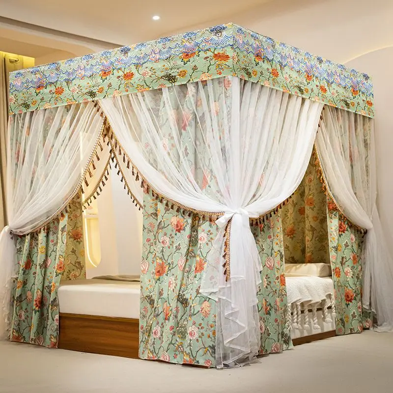 Double-layer floor-to-ceiling shading mosquito-proof bed mantle mosquito net, mosquito-proof dust-proof princess wind bed
