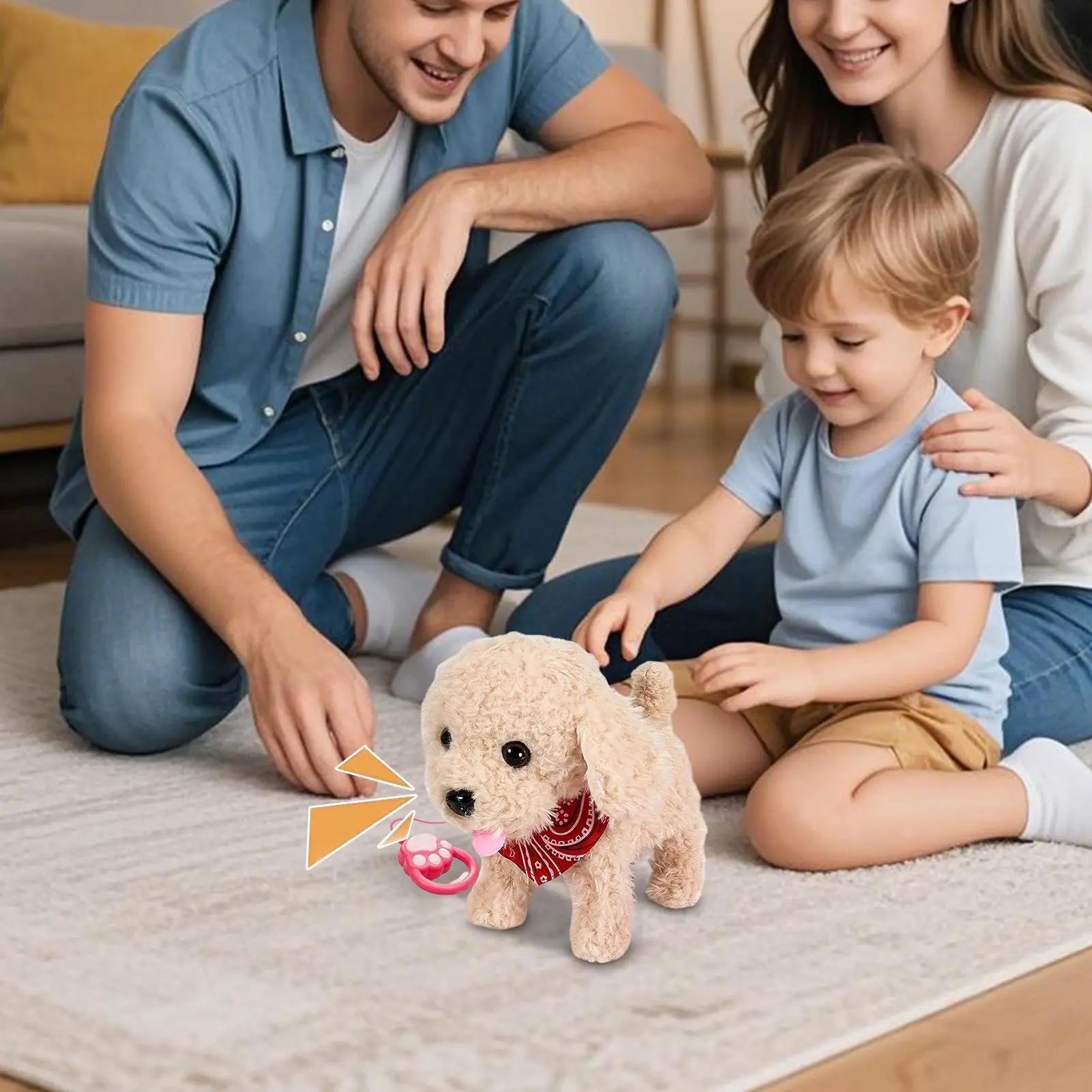 روبوت جرو المشي الكلب أفخم محاكاة AI الحيوانات الأليفة مع حبل لعق الحركة الغناء الرقص الحيوان للبالغين الأطفال الشباب الصبي