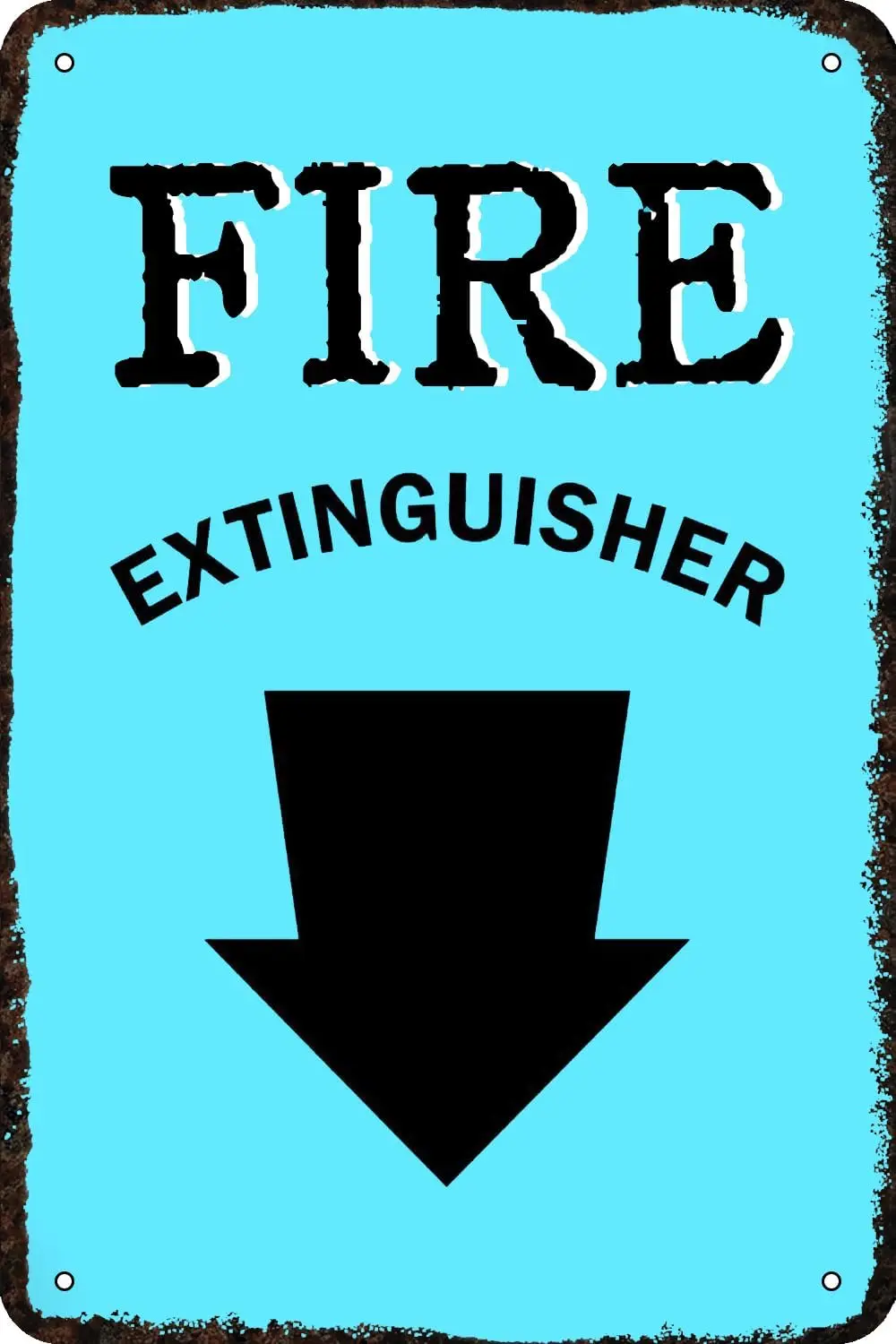 Fire Extinguisher Vintage Metal tin Sign Funny Art Wall Decorations for Home Man Cave Bedroom Bar Bathroom 8x12 Inch