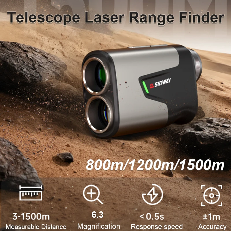 800-1500 Laser Distance Meter Telemeter Golf Range Finder Monocular Telescope Outdoor Telescope Hunting Survey Sport Speed Meter