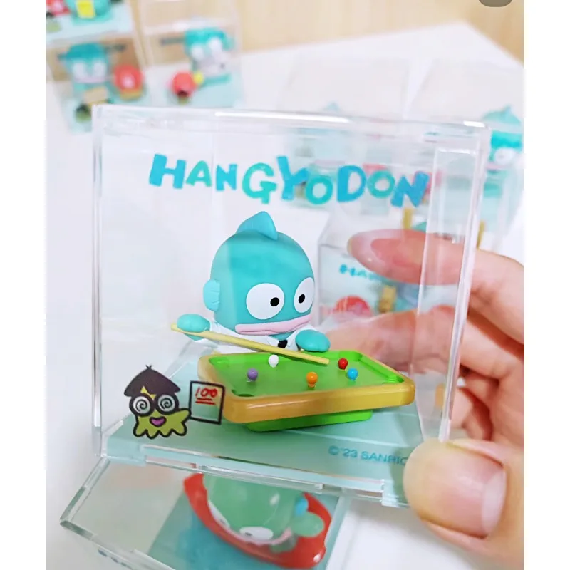 Sanrio Ugly Fish Hanton Worry-free Life Series Blind Box Cute Hand Office Room DecorationToyCollection Model Fluorescence Effect