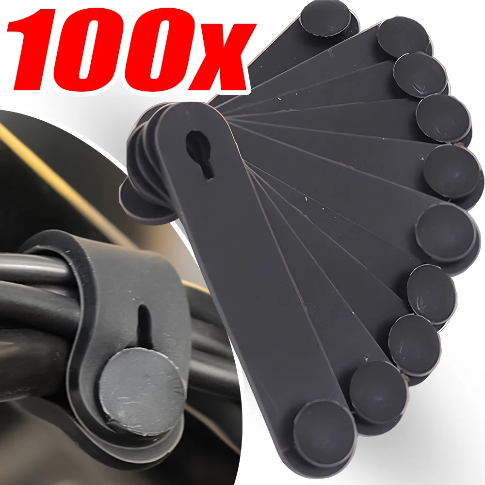Elastic Rubber Cable Strap Wire Tie Fixing Band for Motorcycle E-bike Bicycle Car Throttle Line Organizer Universal Accessories