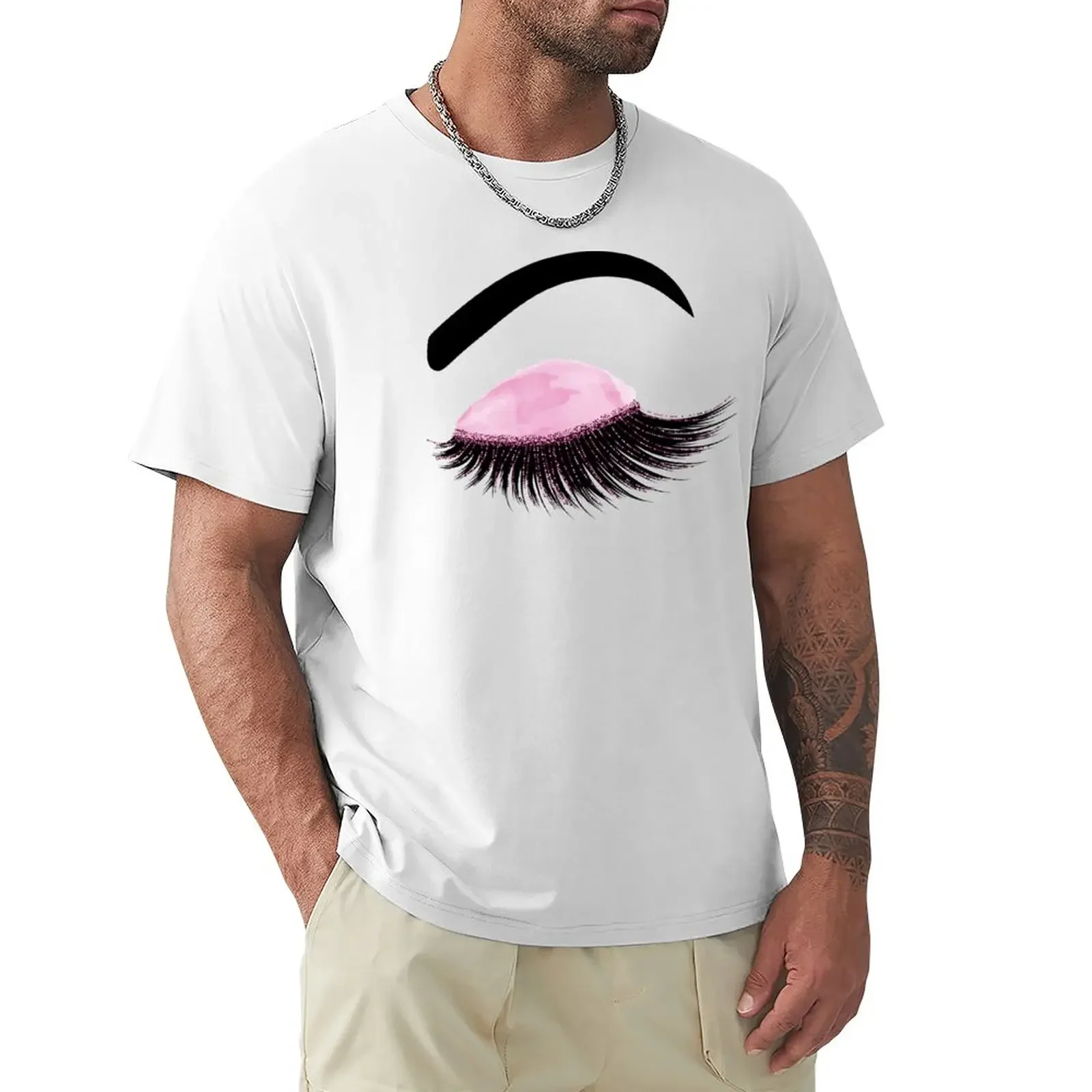 Watercolor eyelash with purple glitter T-Shirt vintage clothes vintage big and tall t shirts for men