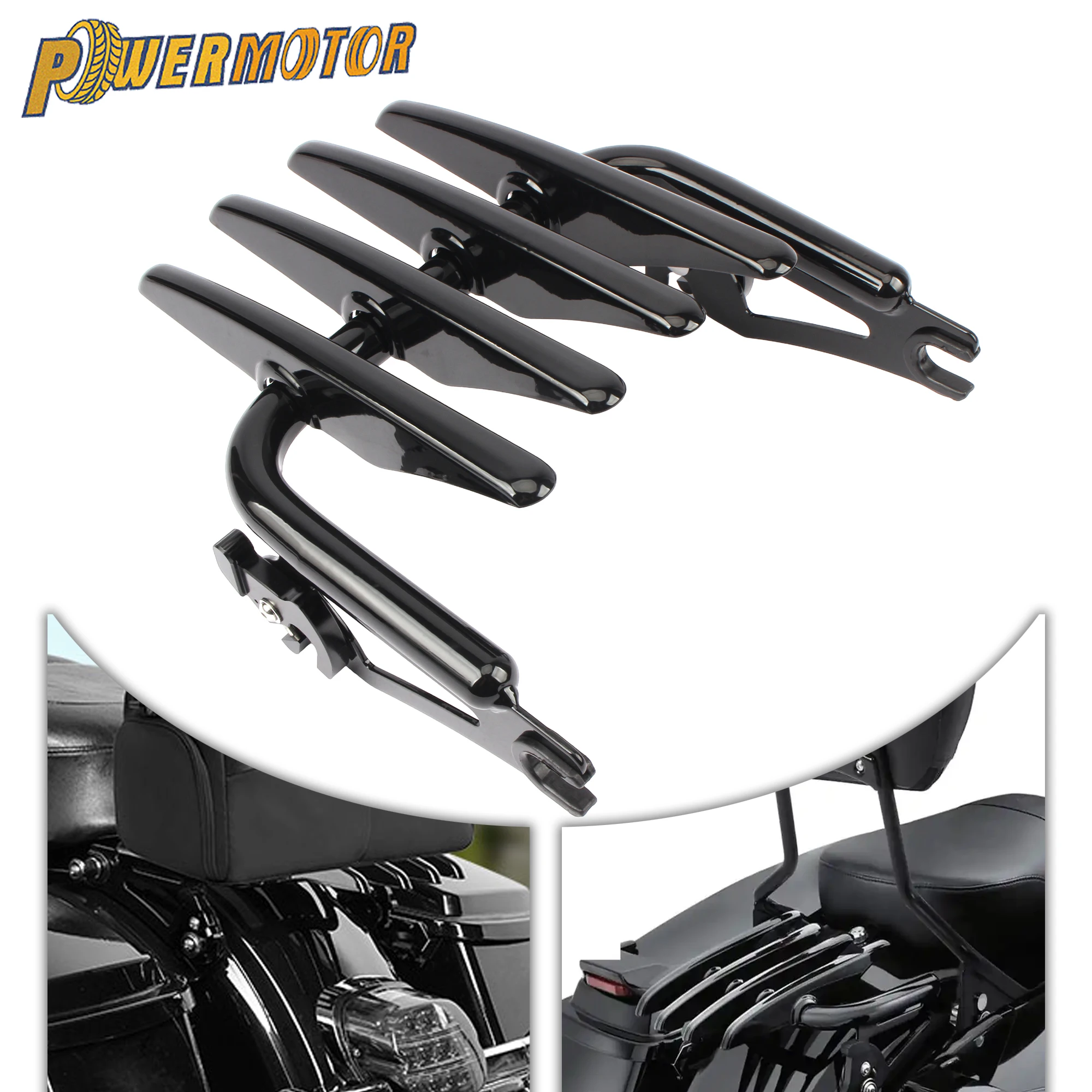 

For Harley Motorcycle Detachable Stealth Mounting Luggage Rack Touring Electra Street Glide Road King FLHX FLHT FLTR 2009-2023