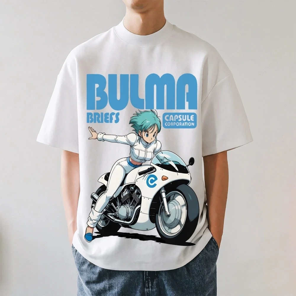 2026 New Dragon Ball Bulma Japanese Style Classic Tee High-quality Streetwear T-shirts Suitable for Both Men Women Summer